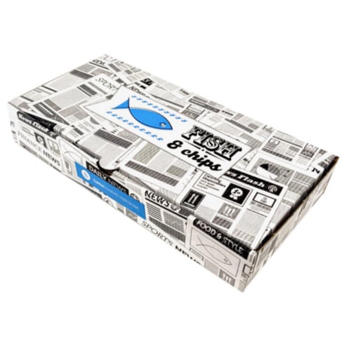 Fish & Chips Takeaway Box Large 31 × 15 × 5 cm | 100 pieces