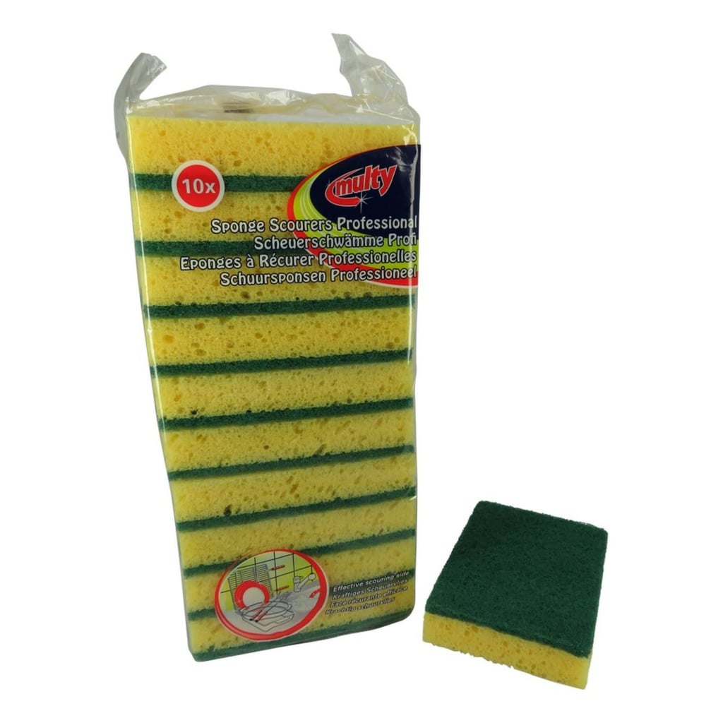 Multy Professional Large Scouring Sponges | 10 pieces