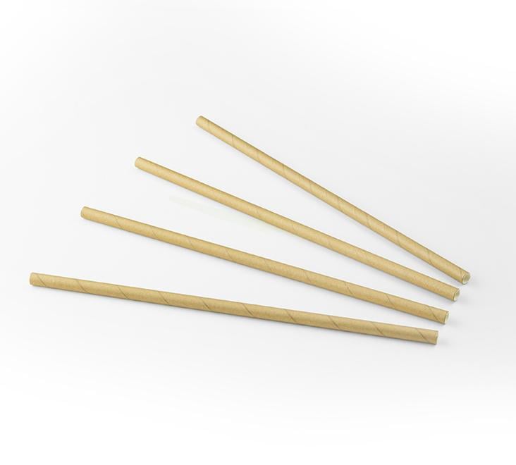 Sier Kraft Bendable Paper Straws 24 cm, 6 mm thick | 200 pieces