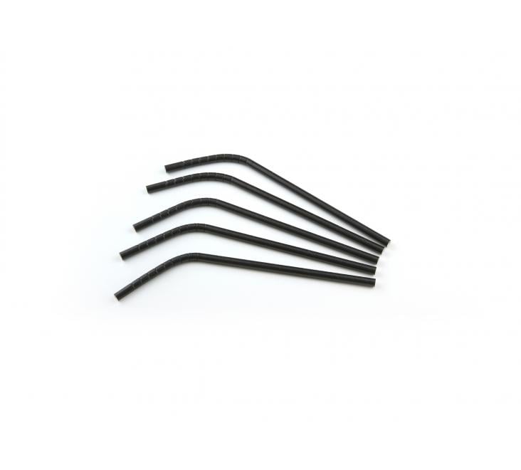 Sier Black Paper Straws 20 cm, 6 mm thick | 24 × 200 pieces