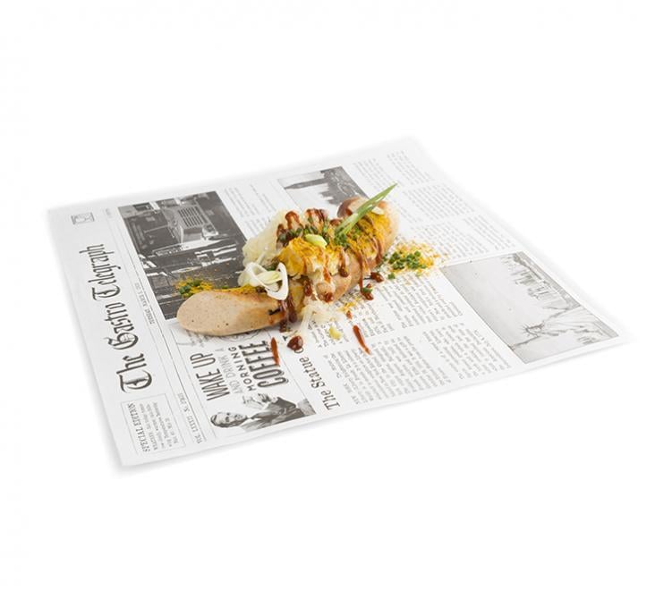 Sier Newspaper-Print Greaseproof Paper 300 × 300 mm | 300 sheets