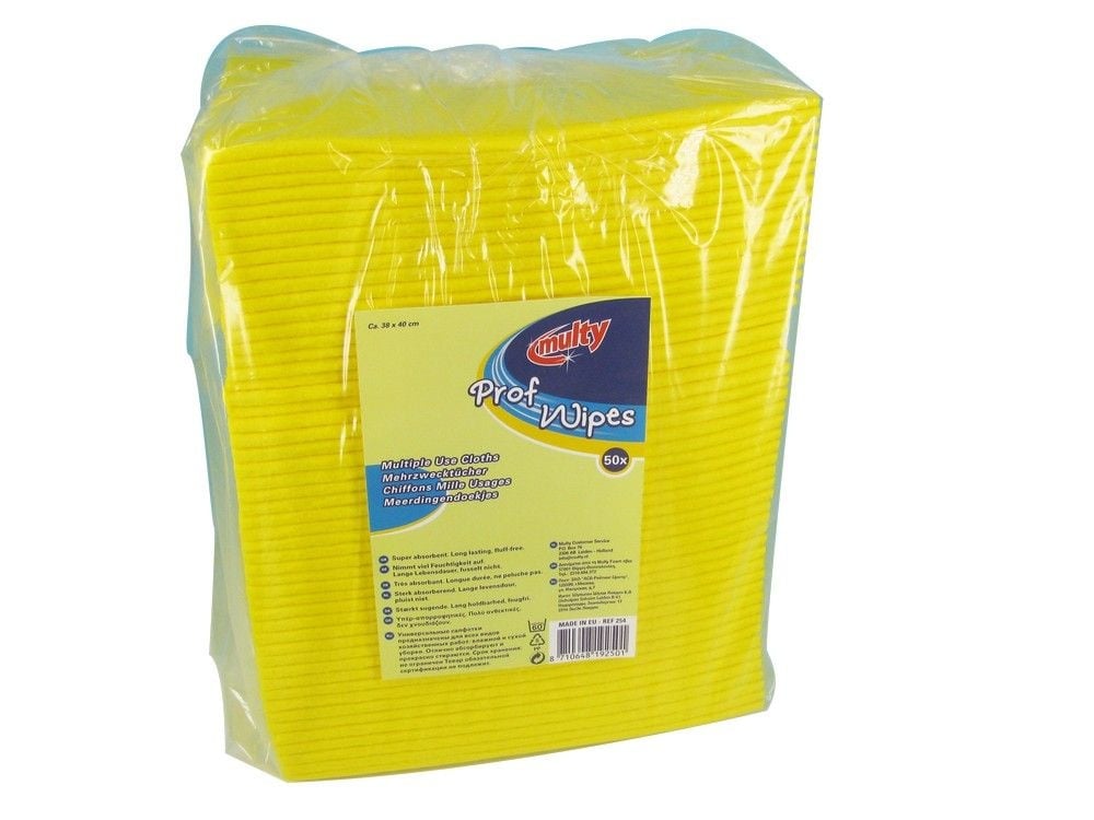 Multy Yellow Cleaning Cloths | 50 pieces